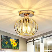 Lustra Monica, 1XE27, Auriu, D 16cm, Metal si Cristal Lustre Clasice Default Title Alessandro Design