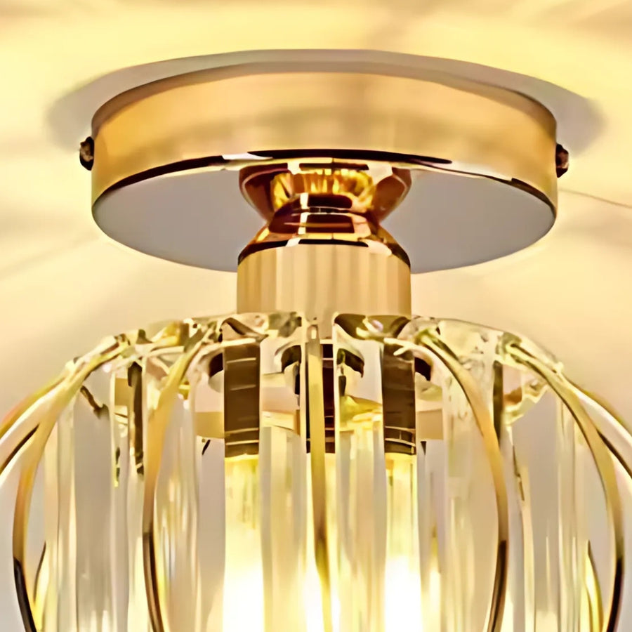Lustra Monica, 1XE27, Auriu, D 16cm, Metal si Cristal Lustre Clasice Default Title Alessandro Design