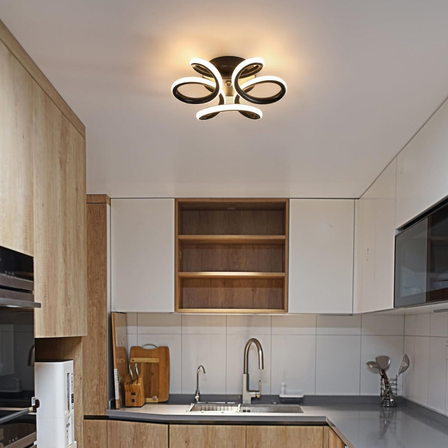 Lustra LED VERTEX HELIX, 65W, lumina Rece/Calda/Neutra, Negru Lustre LED Default Title Alessandro Design