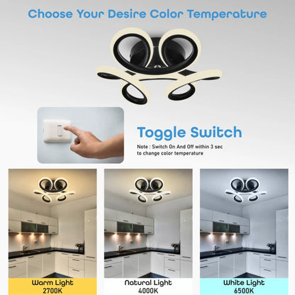 Lustra LED VERTEX HELIX, 65W, lumina Rece/Calda/Neutra, Negru Lustre LED Default Title Alessandro Design