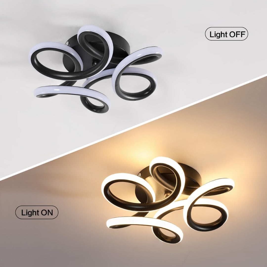 Lustra LED VERTEX HELIX, 65W, lumina Rece/Calda/Neutra, Negru Lustre LED Default Title Alessandro Design