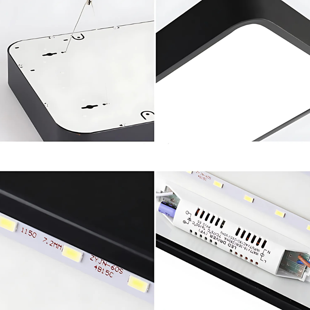 Lustra LED suspendata DARIN, 120cm, 23W, Inaltime Reglabila, Lumina Rece, Negru Lustre Moderne Default Title Alessandro Design