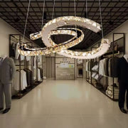 Lustra LED suspendata cu telecomanda si cristal PRISM ANTEA 57W, 2 Cercuri, lumina Rece/Calda/Neutra, Dimabila, Crom Lucios, Inaltime Reglabila Lustre LED cu Telecomanda Default Title Alessandro Design
