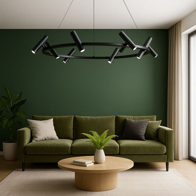 Harman LED luster, 29W, 8 zdrojov, neutrálne svetlo, čierny