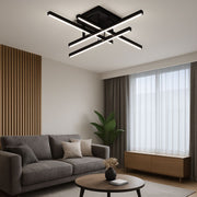 Lustra LED cu Telecomanda LINEX, 52W, 4 Elemente, Liniara, lumina Rece/Calda/Neutra, Dimabila, Negru Lustre LED cu Telecomanda Default Title Alessandro Design