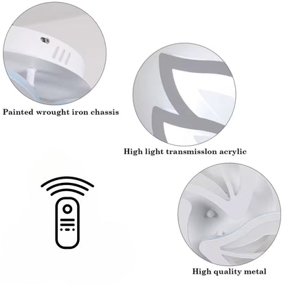 Lustra LED cu telecomanda LILY 40W, 3 Elemente, lumina Rece/Calda/Neutra, Dimabila, Alb Lustre LED cu Telecomanda Default Title Alessandro Design