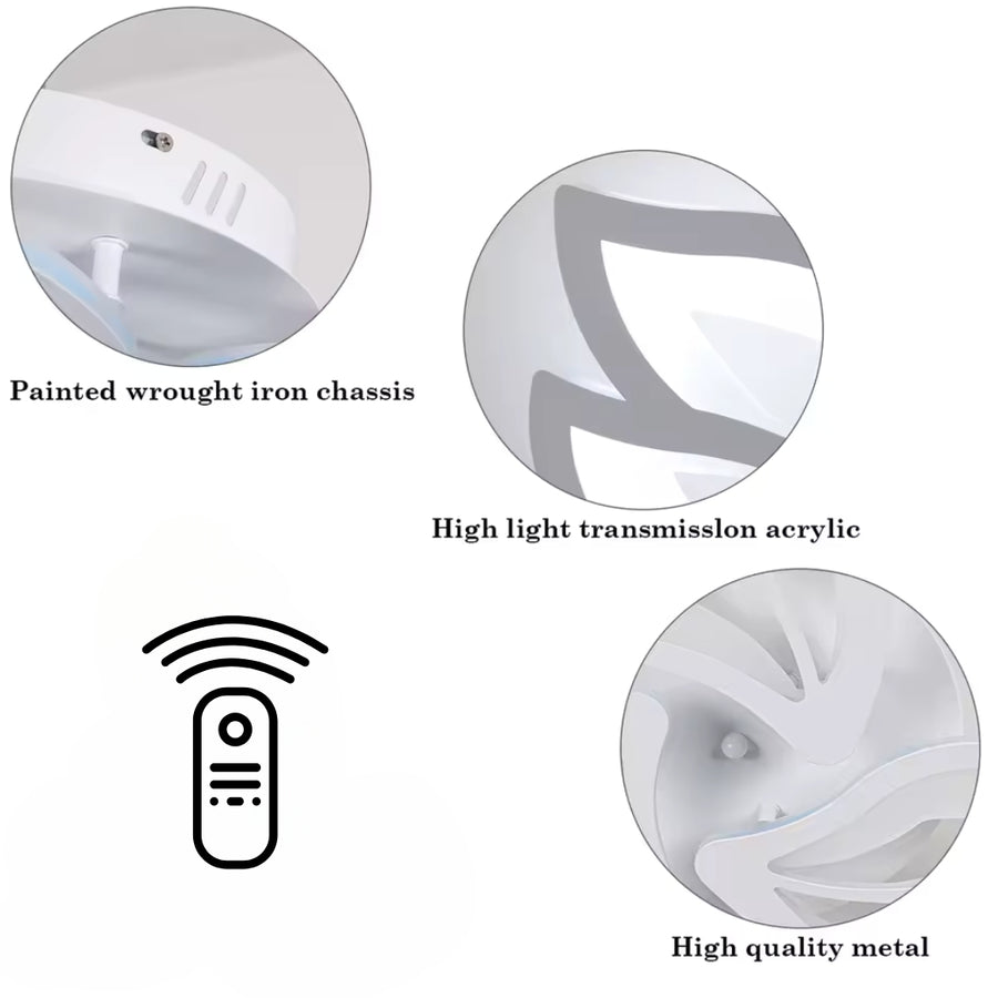 Lustra LED cu telecomanda LILY 40W, 3 Elemente, lumina Rece/Calda/Neutra, Dimabila, Alb Lustre LED cu Telecomanda Default Title Alessandro Design