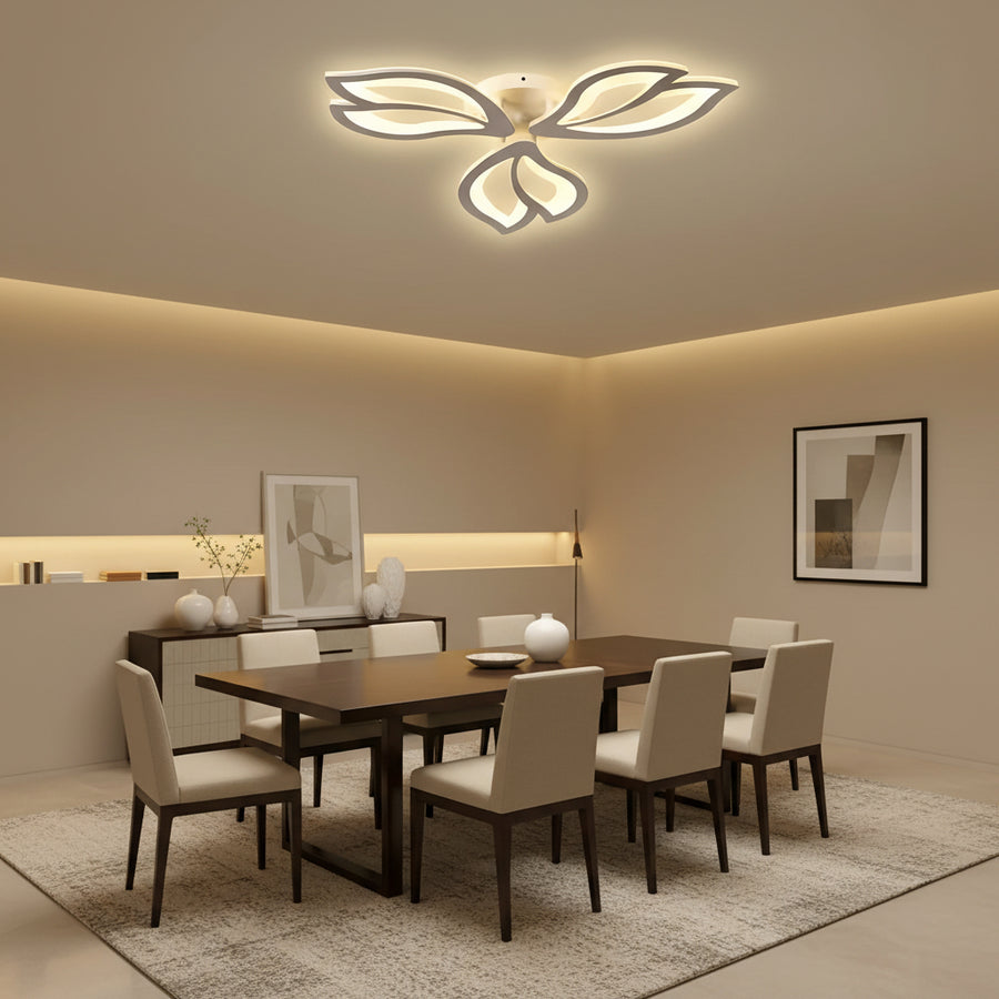 Lustra LED cu telecomanda LILY 40W, 3 Elemente, lumina Rece/Calda/Neutra, Dimabila, Alb Lustre LED cu Telecomanda Default Title Alessandro Design