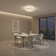 LED luster s diaľkovým ovládaním VOLTA 125W, oválny, studené/teplé/neutrálne svetlo, stmievateľné, čierny