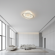LED luster s diaľkovým ovládaním VOLTA 125W, oválny, studené/teplé/neutrálne svetlo, stmievateľné, čierny
