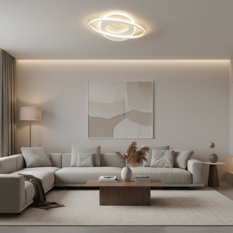 LED luster s diaľkovým ovládaním VOLTA 125W, oválny, studené/teplé/neutrálne svetlo, stmievateľné, biely