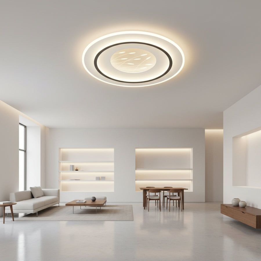 LED luster s diaľkovým ovládaním LINEA 125W, okrúhly, studené/teplé/neutrálne svetlo, stmievateľné, čierny