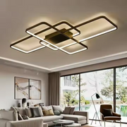 Lustra LED IANUSIS cu telecomanda 95W, 3 Elemente, lumina Rece/Calda/Neutra, Dimabila, Negru Lustre LED cu Telecomanda Default Title Alessandro Design