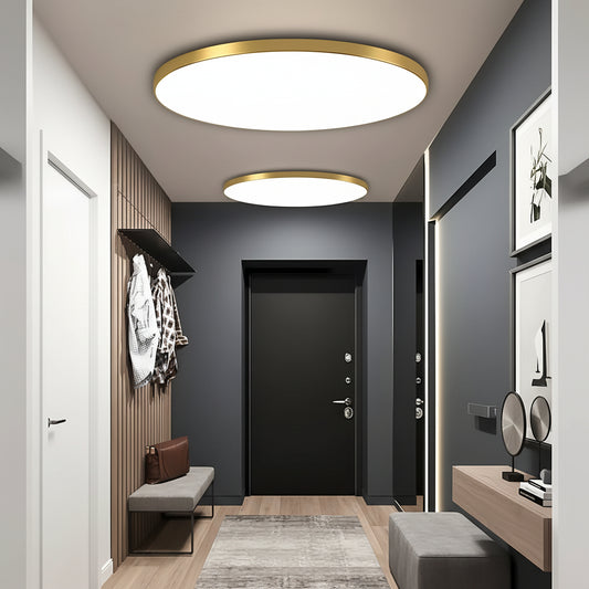 Plafoniera LED SOLIS 27cm 20W Lumina Rece Auriu Plafoniere LED Default Title Alessandro Design