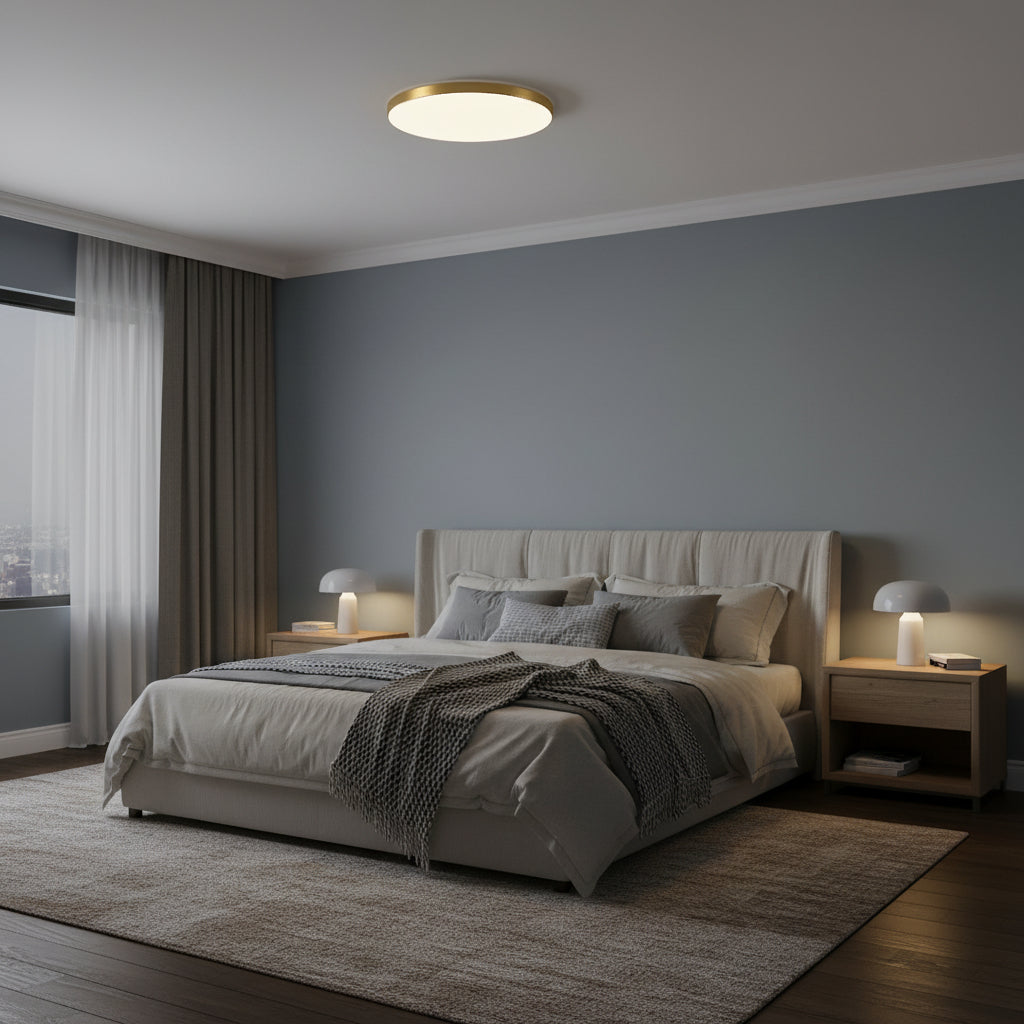 Plafoniera LED SOLIS 37cm 33W Lumina Rece Auriu Plafoniere LED Default Title Alessandro Design
