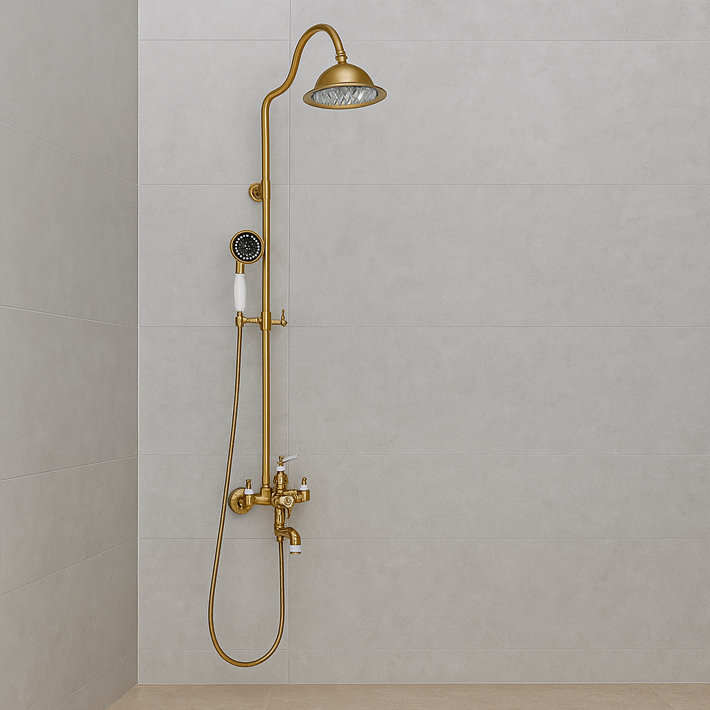 Sprchový stĺp, sanitárna mosadz, zlato, WZY/310/B Batérie a sprchové stĺpy Predvolený názov Alessandro Design