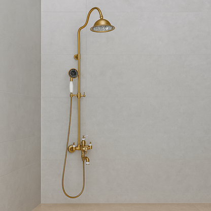 Sprchový stĺp, sanitárna mosadz, zlato, WZY/310/B Batérie a sprchové stĺpy Predvolený názov Alessandro Design