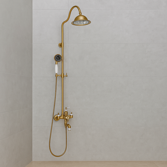 Sprchový stĺp, sanitárna mosadz, zlato, WZY/310/B Batérie a sprchové stĺpy Predvolený názov Alessandro Design