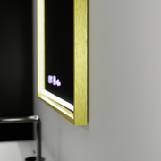 Oglinda LED RAYNA Touch, 60x80 cm, functie Dezaburire, Rama Auriu Brushed Oglinzi Korman E Default Title Alessandro Design