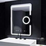 Oglinda LED Rectangulara, 60x80cm, Eclat MotionGlow Marcello, Ceas & Termometru, Sistem Dezaburire, Lupa Cosmetica, Dimabila Oglinzi Marcello Default Title Alessandro Design
