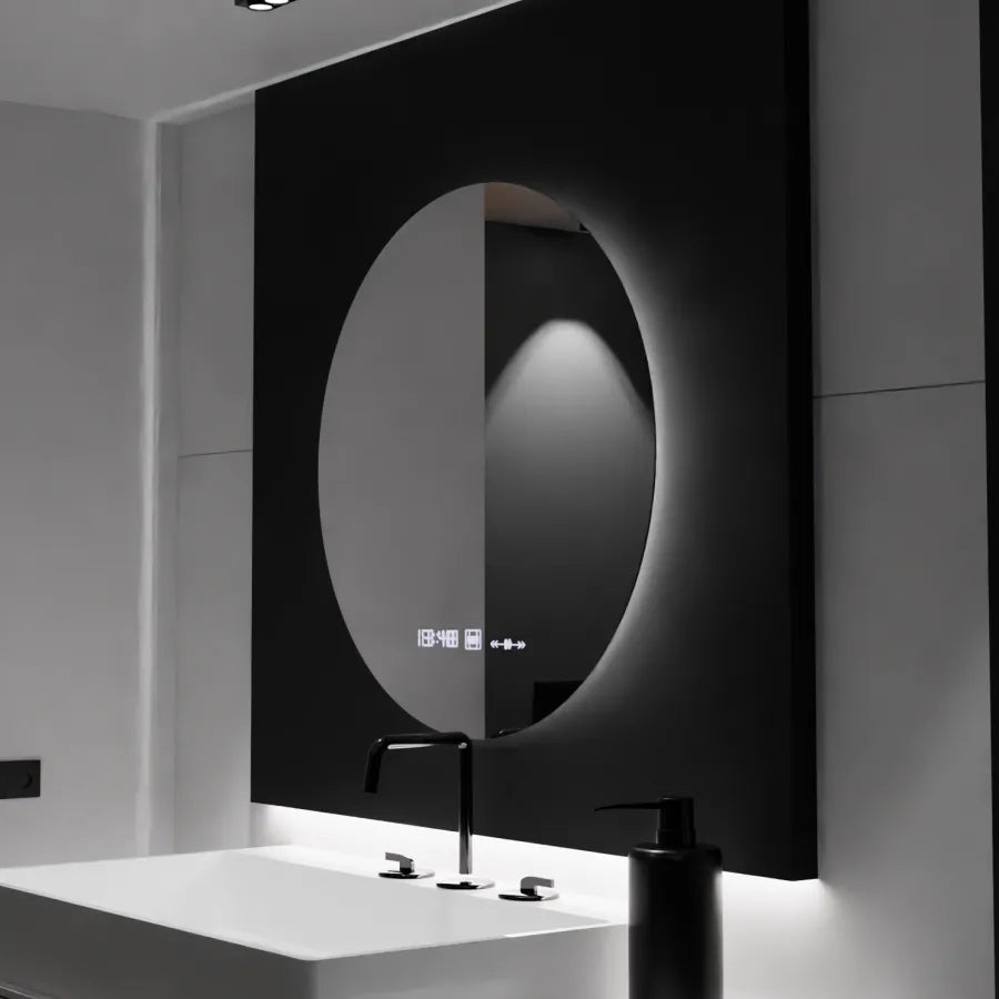 Oglinda LED Rotunda, 80cm, Serenite MotionGlow Marcello, Sistem Dezaburire, Ceas & Termometru, Dimabila Oglinzi Marcello Default Title Alessandro Design