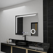 Oglinda LED Rectangulara, 100x80cm, Precision MotionGlow Marcello, Sistem Dezaburire, Ceas & Termometru, Lupa Cosmetica, Dimabila Oglinzi Marcello Default Title Alessandro Design