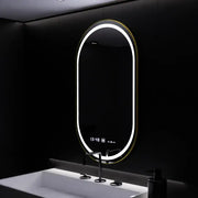 Oglinda LED Ovala, 50x80cm, Roven Senzor MotionGlow Marcello, Sistem Dezaburire, Ceas & Termometru, Dimabila Oglinzi Marcello Default Title Alessandro Design