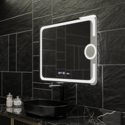 Oglinda LED Rectangulara, 80x60cm, Eclat MotionGlow Marcello, Sistem Dezaburire, Ceas & Termometru, Lupa Cosmetica, Dimabila Oglinzi Marcello Default Title Alessandro Design