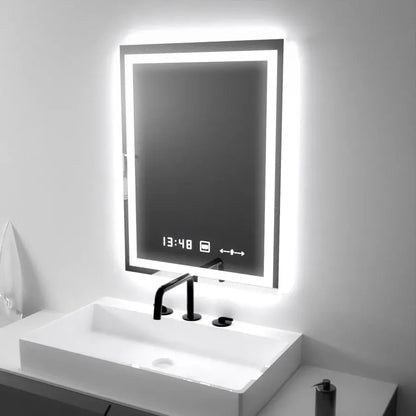 Oglinda LED Rectangulara, 45x60cm, Verite MotionGlow Marcello, Sistem Dezaburire, Ceas & Termometru, Dimabila Oglinzi Marcello Default Title Alessandro Design