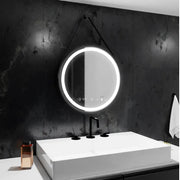 Oglinda LED Rotunda, 50cm, Celeste Majeste Noir Eleve MotionGlow Marcello, Sistem Dezaburire, Ceas & Termometru, Dimabila Oglinzi Marcello Default Title Alessandro Design