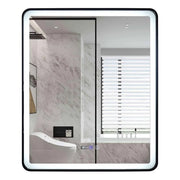 Oglinda LED Rectangulara 70x90cm EDGE Touch Sistem Dezaburire, Rama Neagra Oglinzi Korman E Default Title Alessandro Design