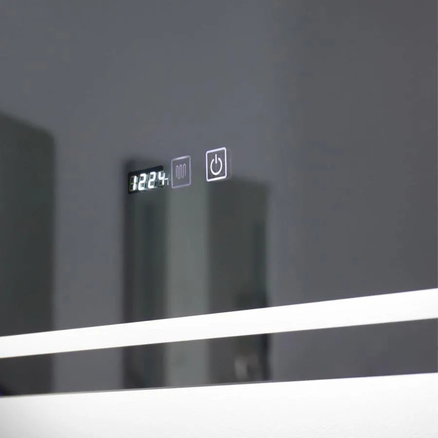 Oglinda LED Rectangulara 70x90cm EDGE Touch Sistem Dezaburire, Rama Neagra Oglinzi Korman E Default Title Alessandro Design