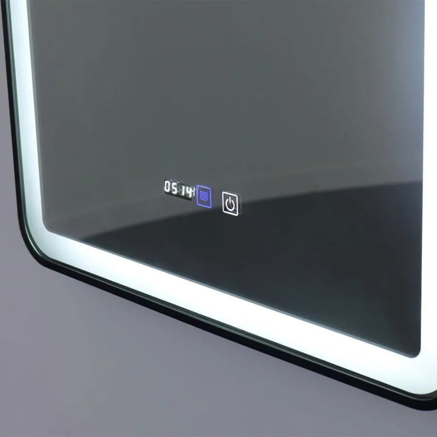 Oglinda LED Rectangulara 70x90cm EDGE Touch Sistem Dezaburire, Rama Neagra Oglinzi Korman E Default Title Alessandro Design