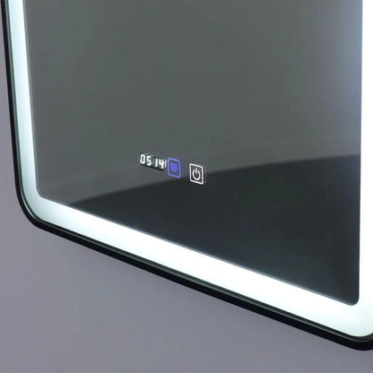 Oglinda LED Rectangulara 70x90cm EDGE Touch Sistem Dezaburire, Rama Neagra Oglinzi Korman E Default Title Alessandro Design
