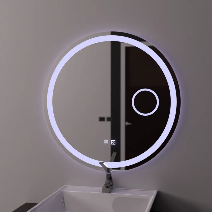 Oglinda LED Rotunda 70cm, Touch Luxor, Sistem Dezaburire, Dimabila Oglinda Baie cu LED si Dezaburire Default Title Alessandro Design