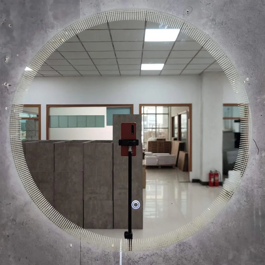 Oglinda LED Rotunda, 60cm, Lumino Touch, Sistem Dezaburire Oglinda Baie cu LED si Dezaburire Default Title Alessandro Design