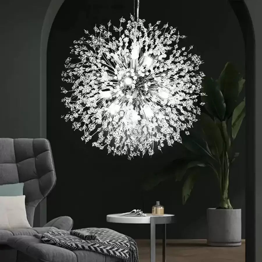 Pendul Cristal Ricky 12x G9 Argintiu Candelabre Moderne Default Title Alessandro Design