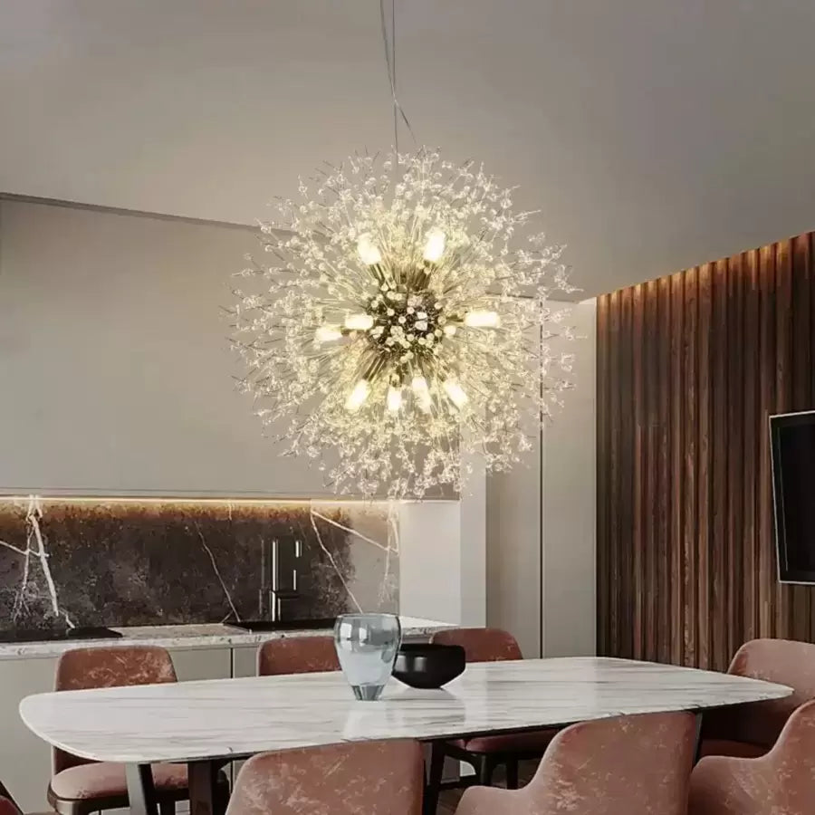 Pendul Cristal Ricky 12x G9 Argintiu Candelabre Moderne Default Title Alessandro Design