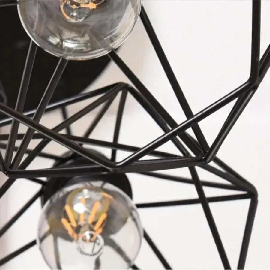 Lustra Forma Diamant, STRUKTUR, 3xE27, Negru, Metal Lustre Industrial Default Title Alessandro Design
