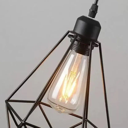 Lustra Forma Diamant, STRUKTUR, 3xE27, Negru, Metal Lustre Industrial Default Title Alessandro Design