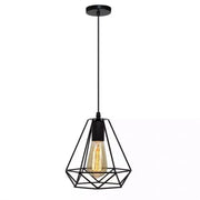 Lustra Forma Diamant, STRUKTUR, 1xE27, Negru, Metal Lustre Industrial Default Title Alessandro Design