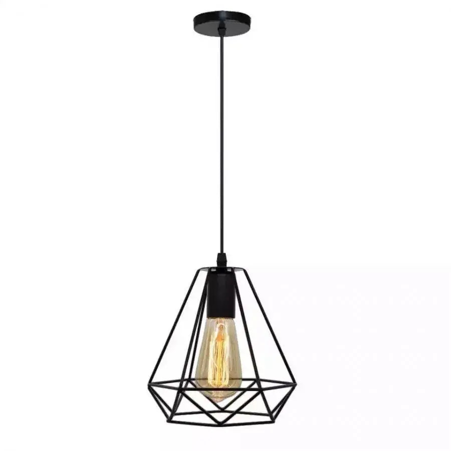 Lustra Forma Diamant, STRUKTUR, 1xE27, Negru, Metal Lustre Industrial Default Title Alessandro Design