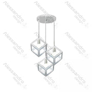 Lustra Forma Cub, STRUKTUR Cluster, 3xE27, Alb, Metal Lustre Industrial Default Title Alessandro Design