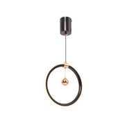 Pendul LED HAL 24W, lumina Rece/Calda/Neutra, Negru Auriu Lucios, Inaltime Reglabila Lustre Moderne Default Title Alessandro Design