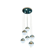 Lustra LED suspendata cu telecomanda JEREMIAS 63W, 6 Elemente, lumina Rece/Calda/Neutra, Dimabila, Argintiu, Inaltime Reglabila Lustre Moderne Default Title Alessandro Design