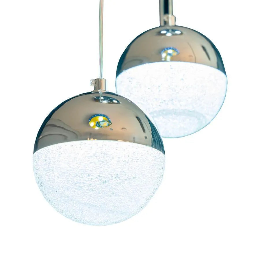 Lustra LED suspendata cu telecomanda JEREMIAS 63W, 6 Elemente, lumina Rece/Calda/Neutra, Dimabila, Argintiu, Inaltime Reglabila Lustre Moderne Default Title Alessandro Design