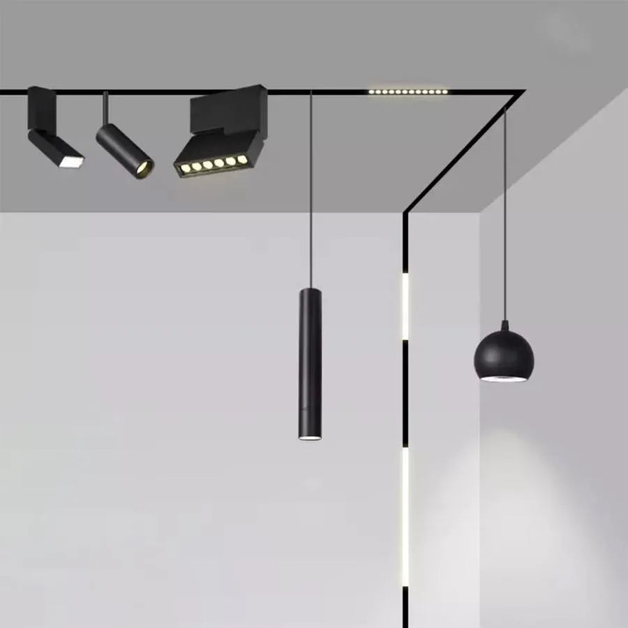 Pendul LED Magnetic, 7W, Lumina Neutra, Negru Produse LED Default Title Alessandro Design