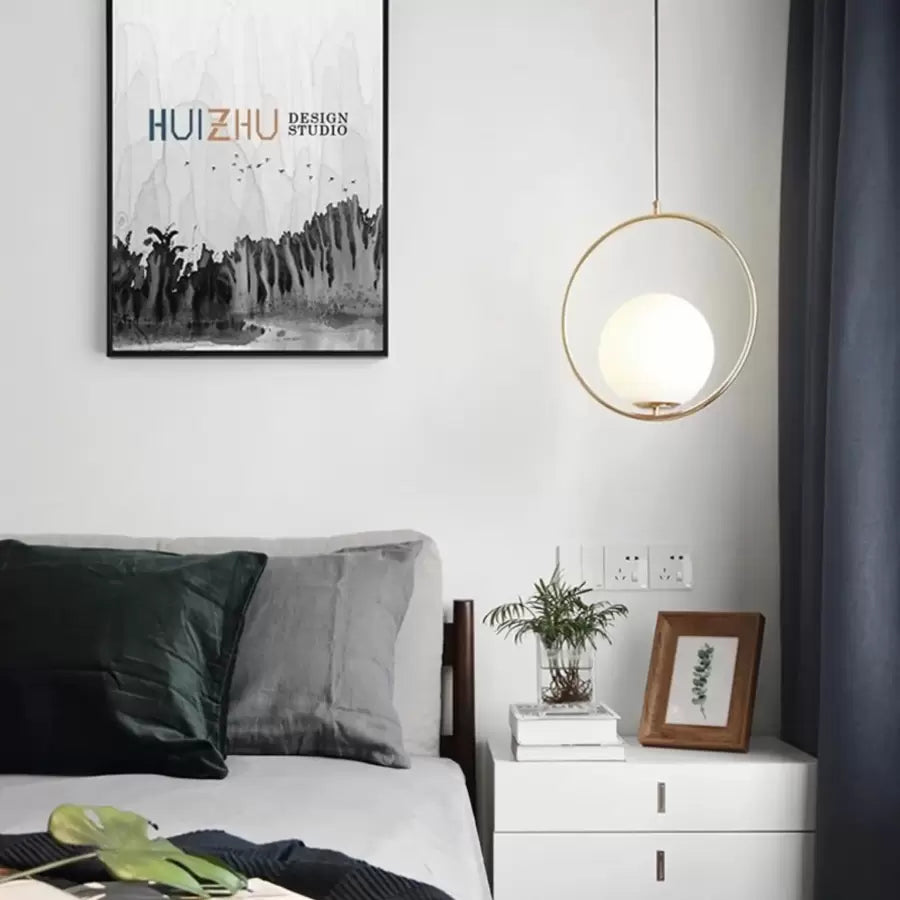 Lustra LOFT Haven, 1x E27, Alb Auriu, Metal, Inaltime Reglabila Lustre Moderne Default Title Alessandro Design