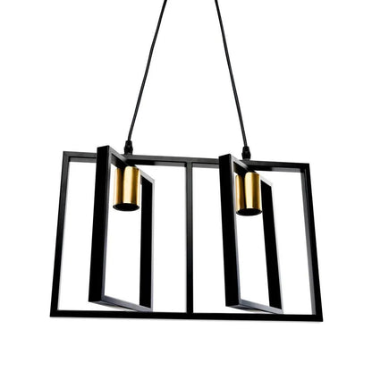 Pendul Patrisi 2x E27 Negru Lustre Industrial Default Title Alessandro Design
