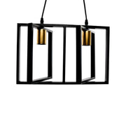 Pendul Patrisi 2x E27 Negru Lustre Industrial Default Title Alessandro Design